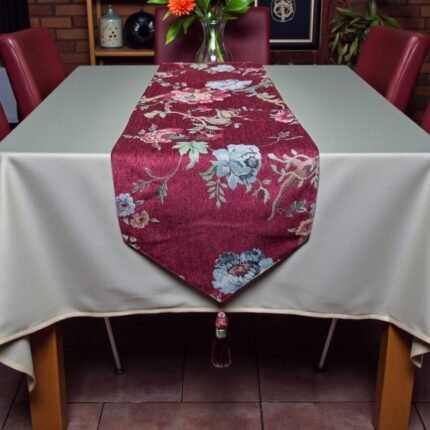 Jacquard Chenille Floral Table Runner homestuffbd 21