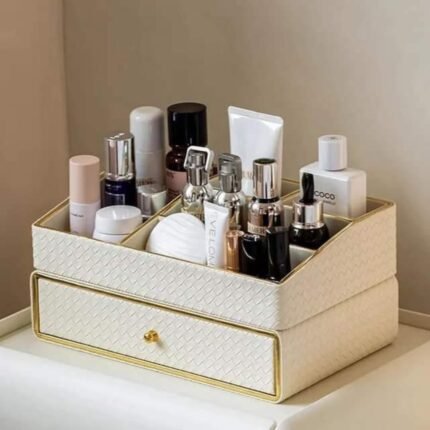 Luxurious Leather Compartmentalized Drawer Organizer 3