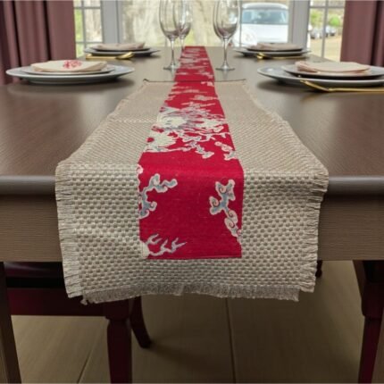 Raw Edge Jute Table Runner