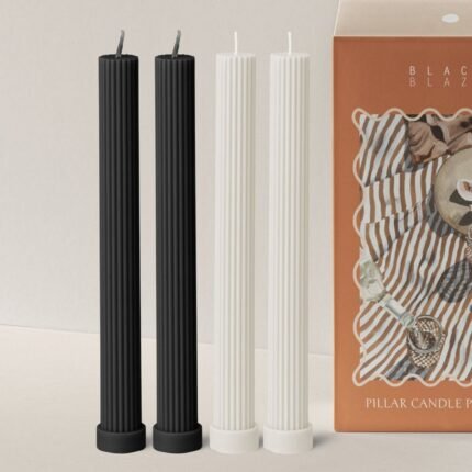 Ribbed Pillar Candles 4