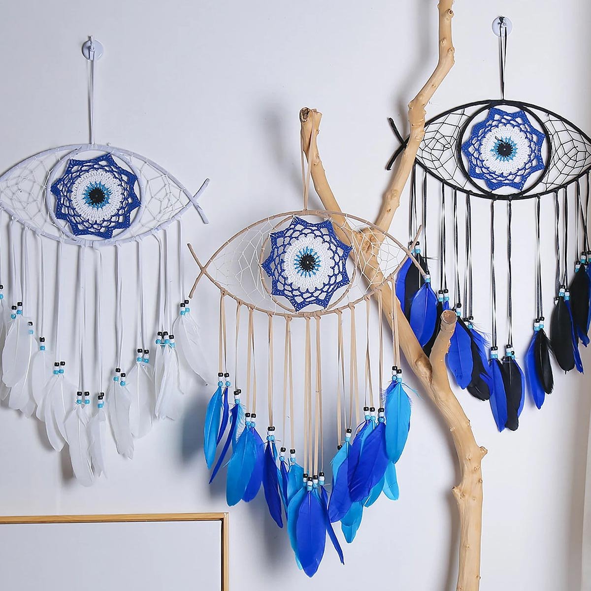 Turkish Feather and Beads Wall Hanging 1 Style 3 homestuffbd Turkish Feather and Beads Wall Hanging 1 Style 3 homestuffbd