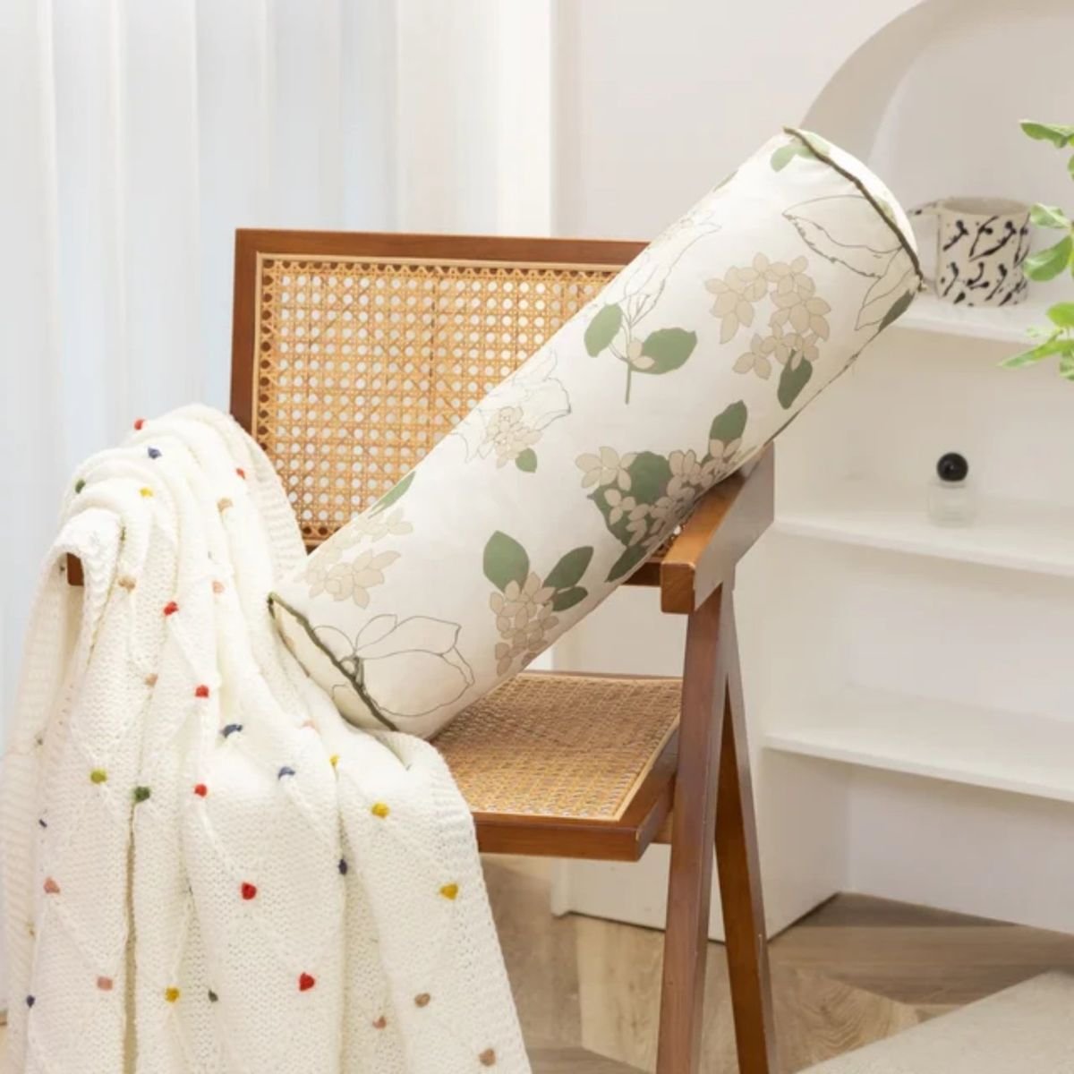 Plain Plant Floral Bolster Pillows 1 Plain Plant Floral Bolster Pillows 1