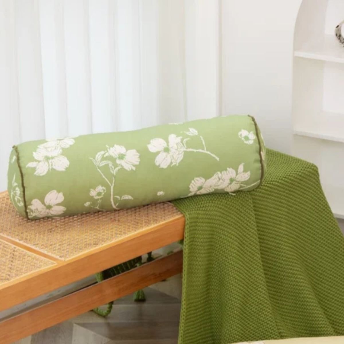 Plain Plant Floral Bolster Pillows 4 Plain Plant Floral Bolster Pillows 4