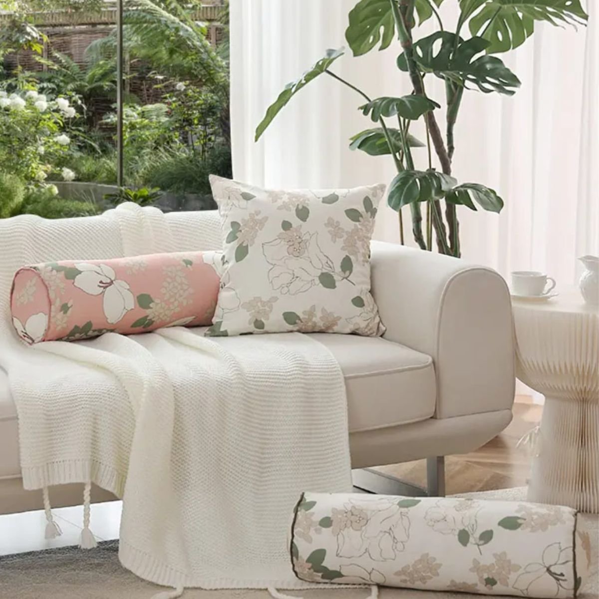 Plain Plant Floral Bolster Pillows 7 Plain Plant Floral Bolster Pillows 7