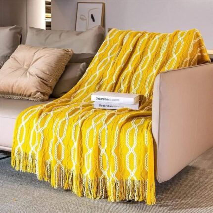 Chain Knit Throw Blankets 5