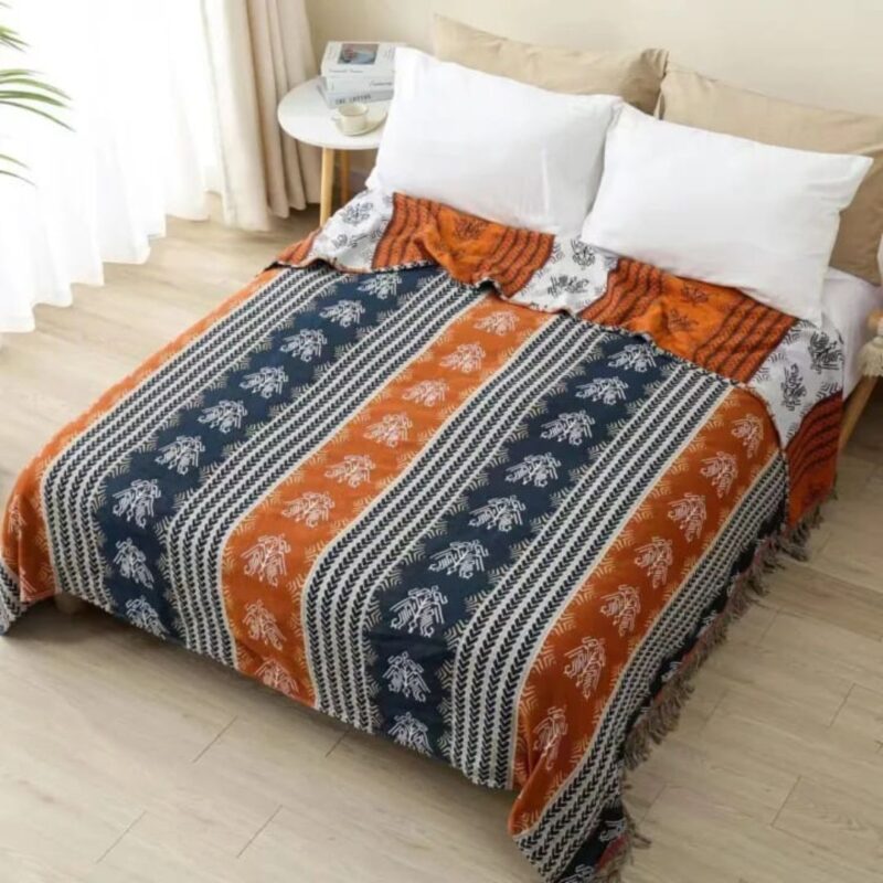 Cotton Floral Boho Jacquard Quilts 27