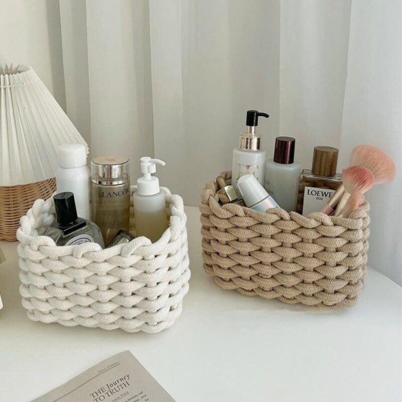 Purse Rope Storage Cotton Rope Storage Baskets - Home Stuff