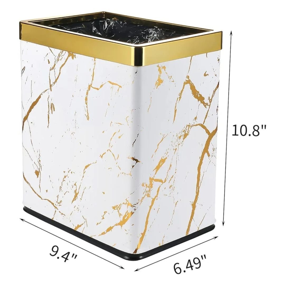 Rectangular Indoor Leather Wrapped Trash Cans 5 Rectangular Indoor Leather Wrapped Trash Cans 5