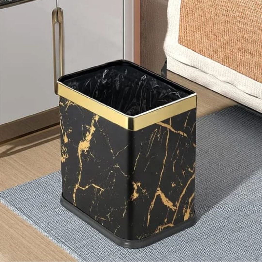 Rectangular Indoor Leather Wrapped Trash Cans Rectangular Indoor Leather Wrapped Trash Cans