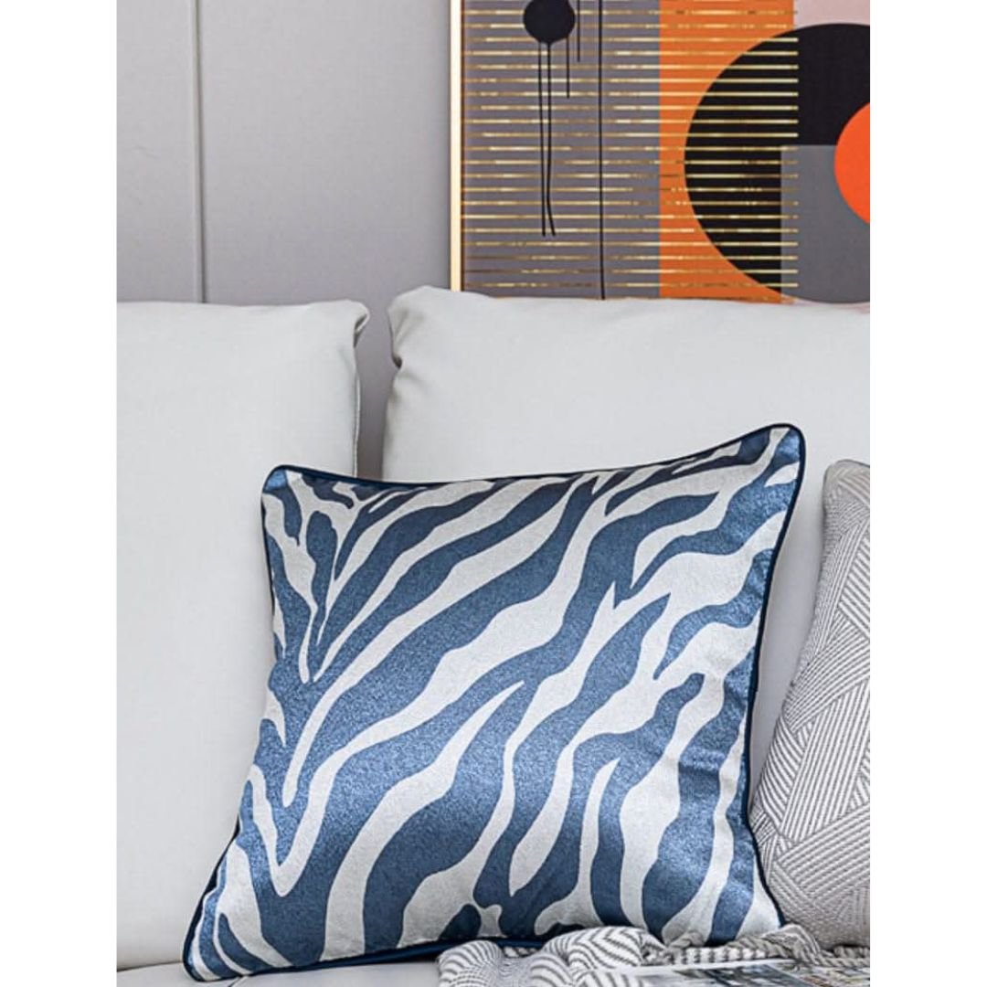 Double Sided Jacquard Zebra Cushion Cover 1 Double Sided Jacquard Zebra Cushion Cover 1
