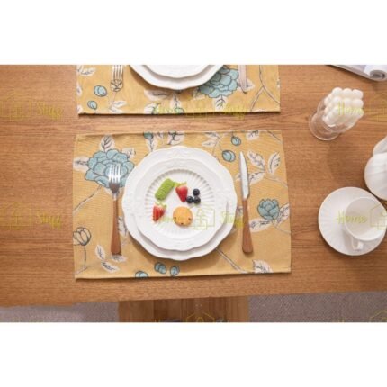 Floral Daffodil Yellow Placemats 2
