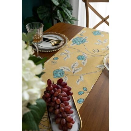 Floral Daffodil Yellow Table Runner 1