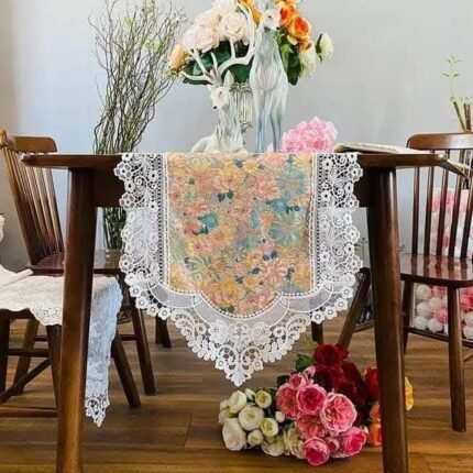 Floral Lace Trim Table Runners homestuffbd22