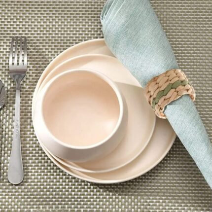 Boho Braided Colorful Napkin Rings 2