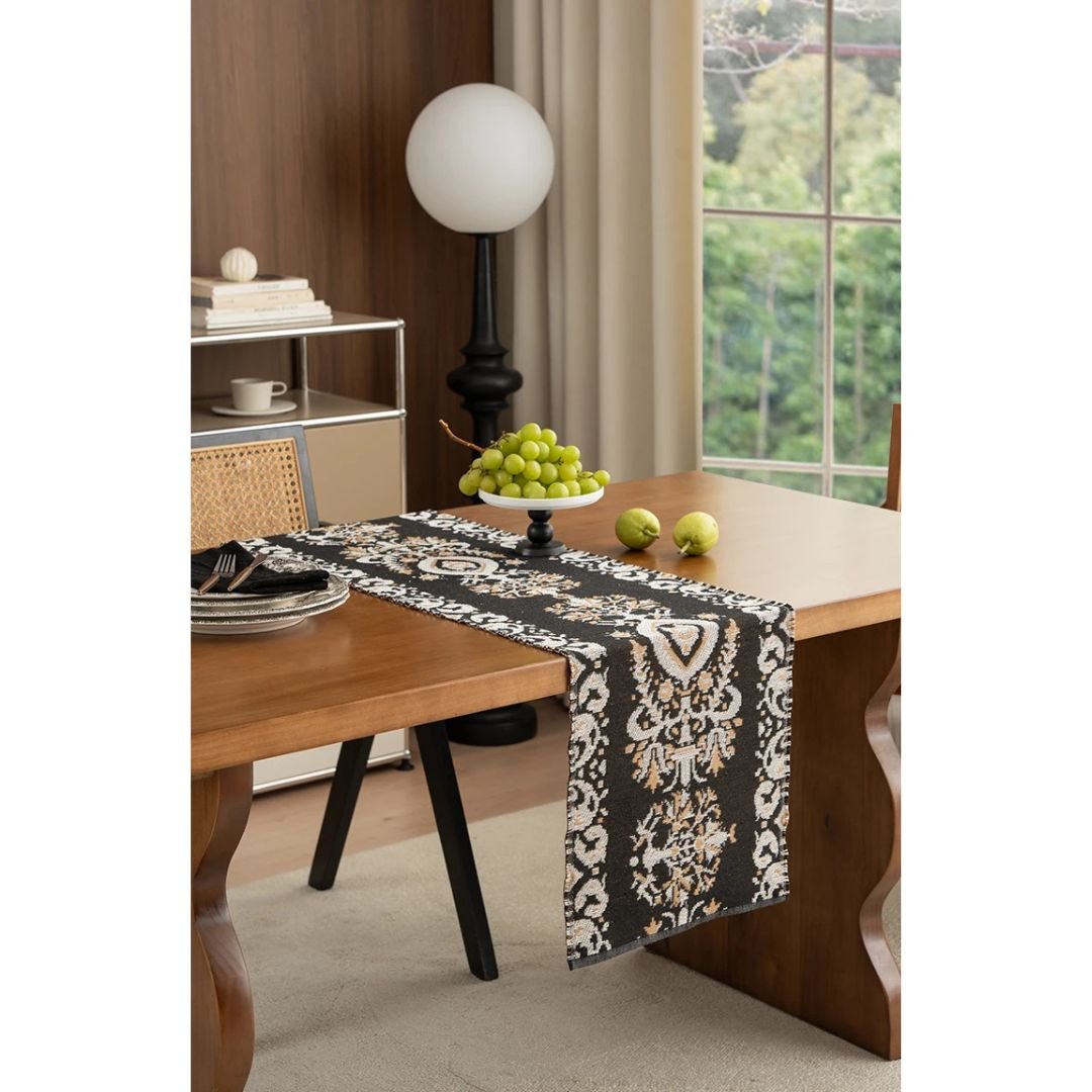 Reversible Yarn dyed Jacquard Table Runner homestuffbd Reversible Yarn dyed Jacquard Table Runner homestuffbd