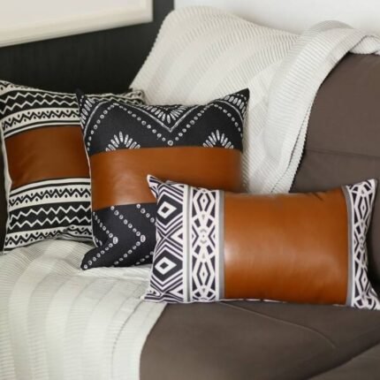 Chevron Decorative Leather Pillow Covers homestuffbd 19