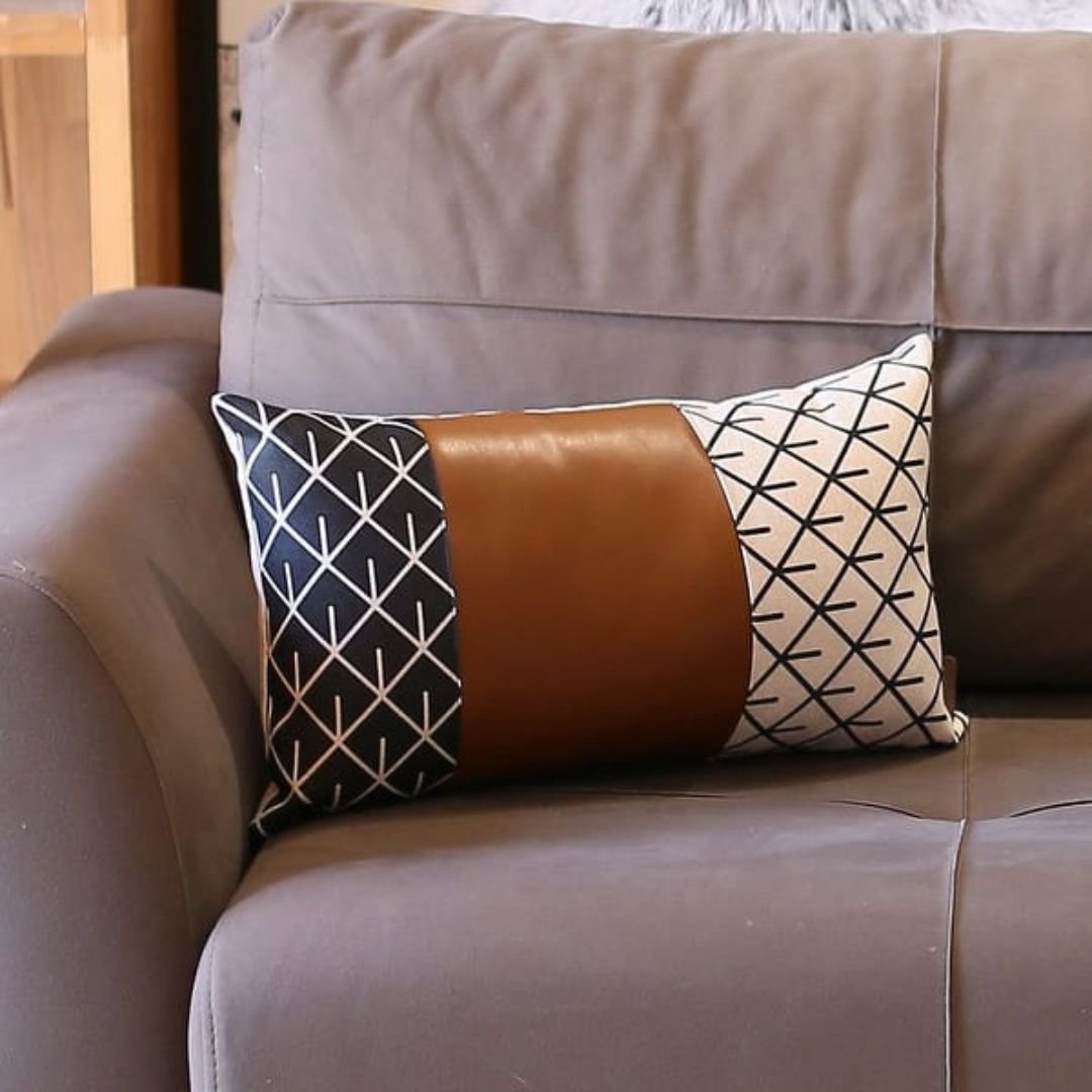 Chevron Decorative Leather Pillow Covers homestuffbd Chevron Decorative Leather Pillow Covers homestuffbd