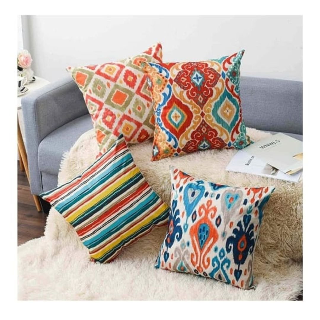 Vibrant Ikat Cushion Covers homestuffbd 4 Vibrant Ikat Cushion Covers homestuffbd 4