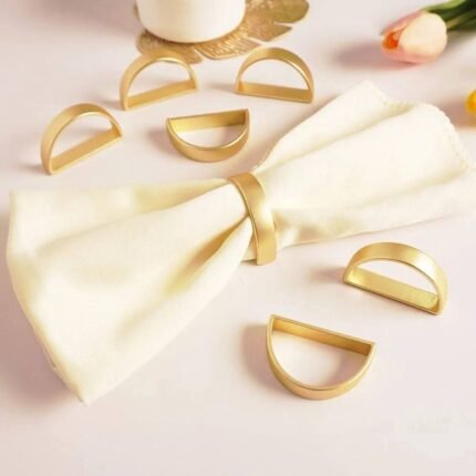 D Alloy Gold Naplin Rings 4