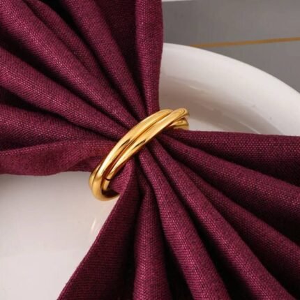 Homestuff Gilded Loop Napkin Rings 2