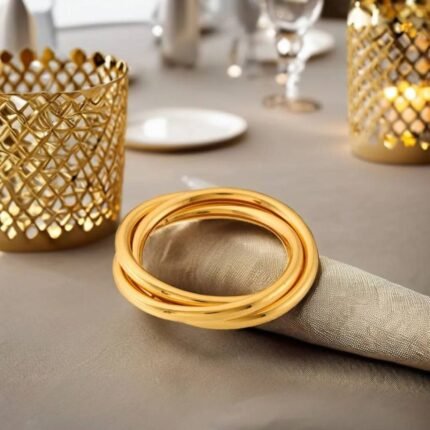 Homestuff Gilded Loop Napkin Rings 3
