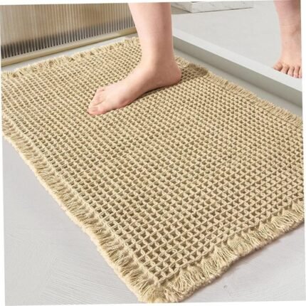 Waffle Weave Absorbent Bath Mat 2