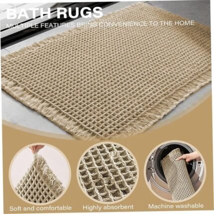 Waffle Weave Absorbent Bath Mat 3