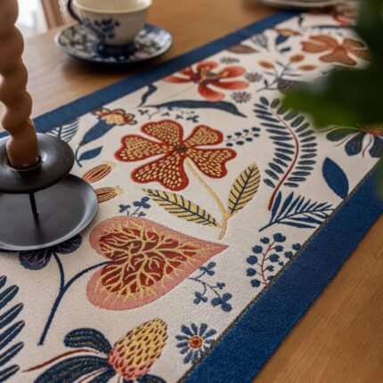 Homestuff Evening Bloomscape Jacquard Table Runner 2