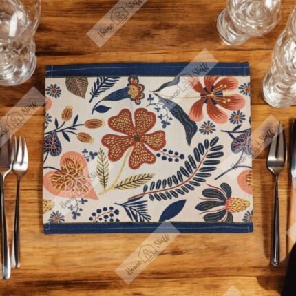 Homestuff Evening Bloomscape Jacquard placemats 1
