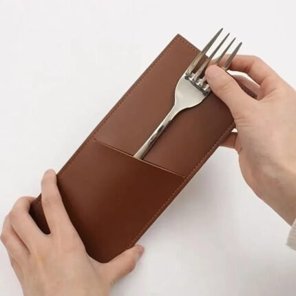Homestuff Dine Feast Leather Cutlery Holders 4