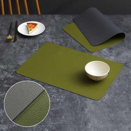 Homestuff Rectangular Double Tone Leather Placemats 1