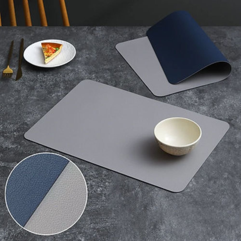 Homestuff Rectangular Double Tone Leather Placemats 6 Homestuff Rectangular Double Tone Leather Placemats 6