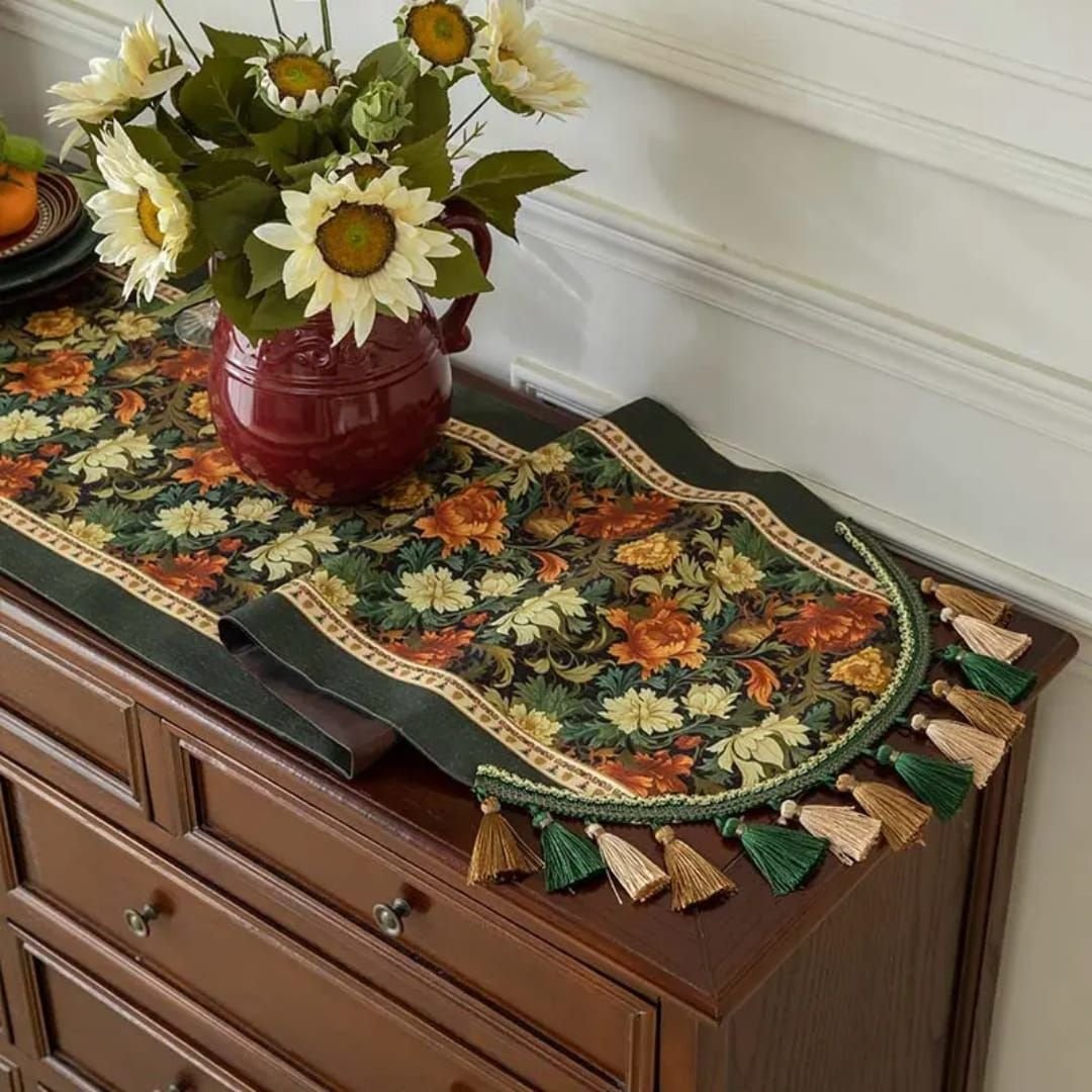 Retro Crownfall Cabinet Table Bed Runner homestuffbd11 Retro Crownfall Cabinet Table Bed Runner homestuffbd11