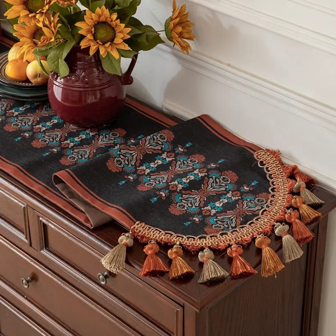Retro Crownfall Cabinet Table Bed Runner homestuffbd2 Retro Crownfall Cabinet Table Bed Runner homestuffbd2