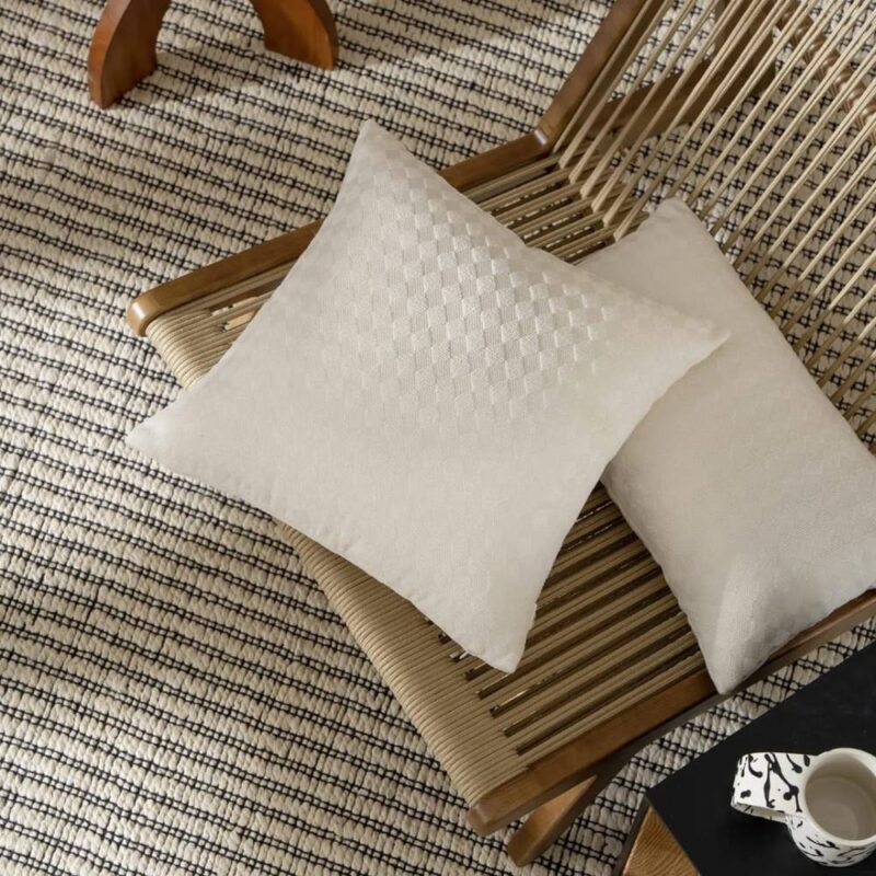 Homestuff Diamond weave gold accent Cushion Cover 2