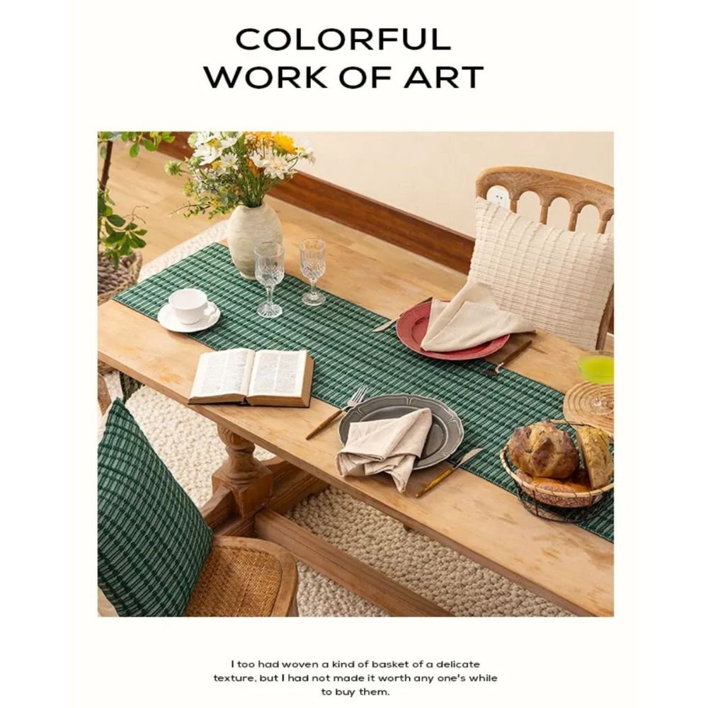 Homestuff Reversible Thick Weave Ribbed Table Runner 11 Homestuff Reversible Thick Weave Ribbed Table Runner 11