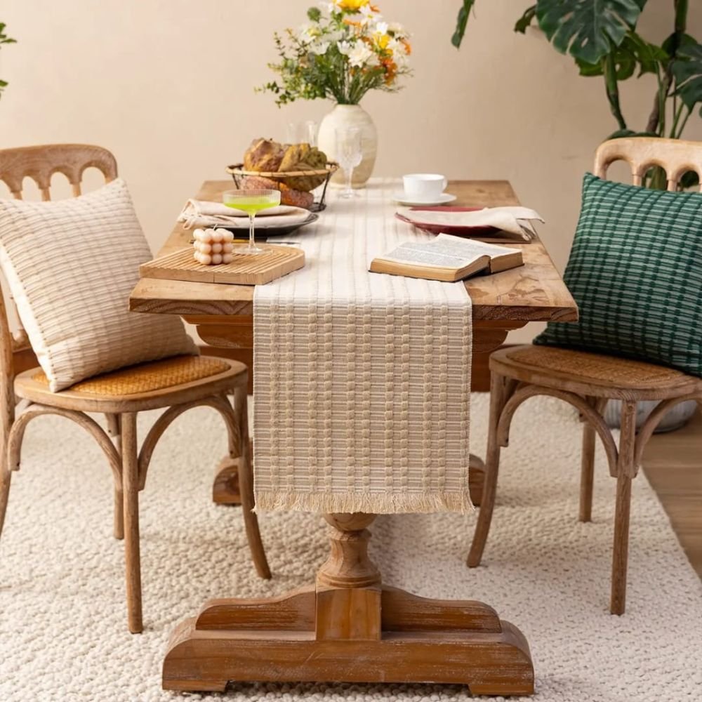 Homestuff Reversible Thick Weave Ribbed Table Runner 5 Homestuff Reversible Thick Weave Ribbed Table Runner 5