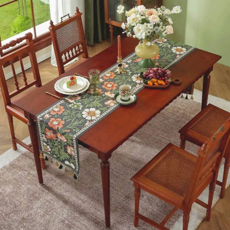 Homestuff Autumn Meadow Jacquard Table Runner 5