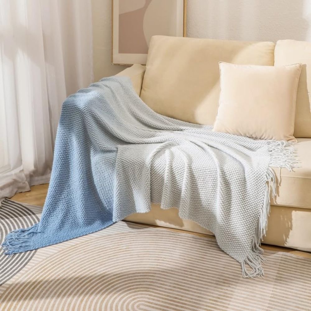 Homestuff Woven Ombre Throw Blanket with Tassels 2 Homestuff Woven Ombre Throw Blanket with Tassels 2
