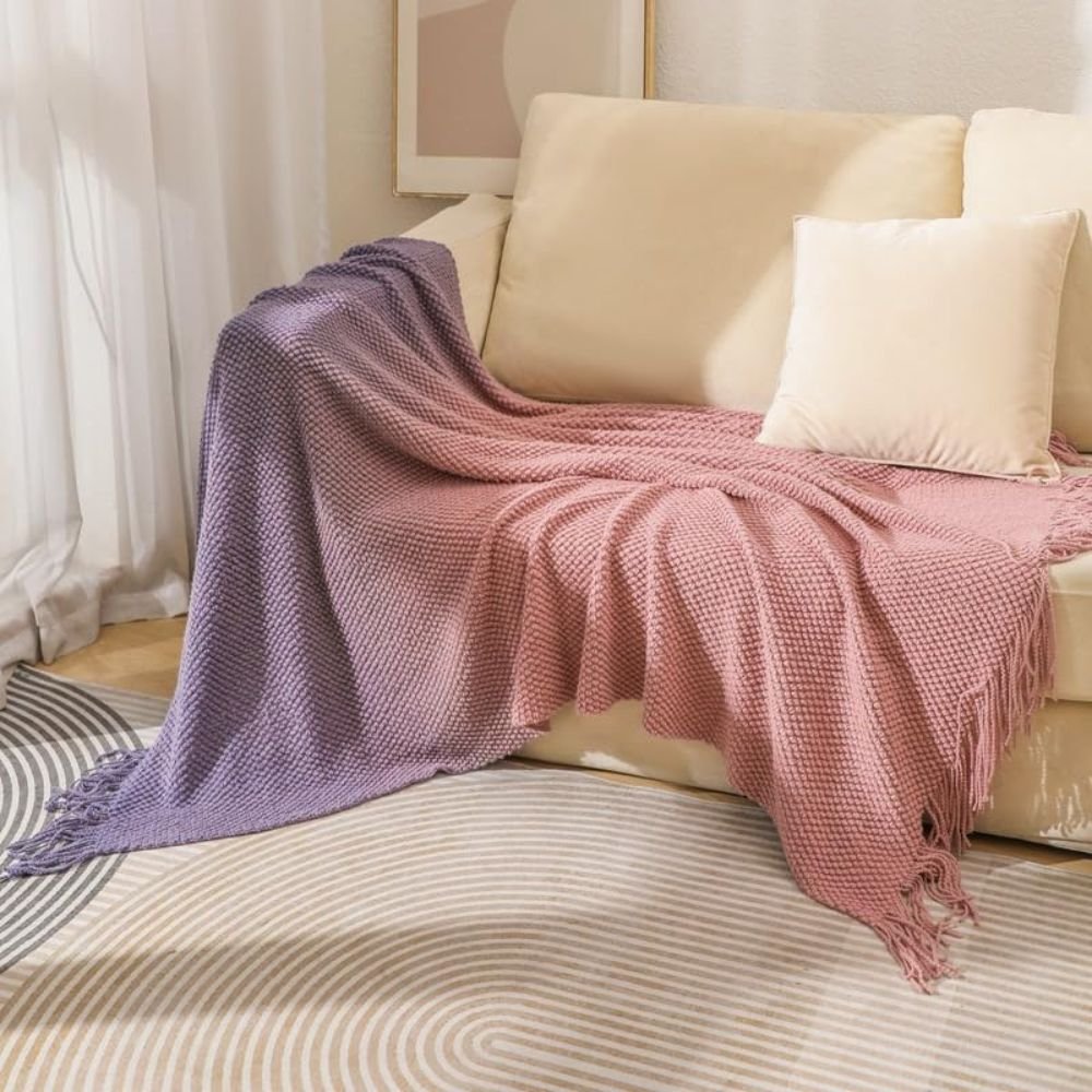 Homestuff Woven Ombre Throw Blanket with Tassels 4 Homestuff Woven Ombre Throw Blanket with Tassels 4