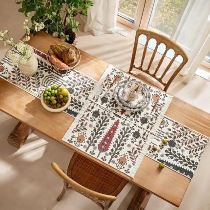 Homestuff Balkan Folk loom Table Runner & Placemats 3