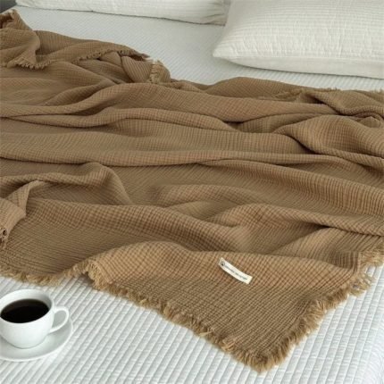 Homestuff Cozy Cotton Waffle Throw Blanket 3