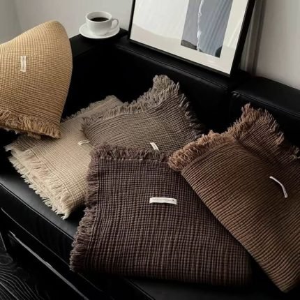 Homestuff Cozy Cotton Waffle Throw Blanket 5