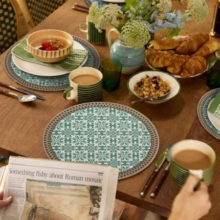 Homestuff Emerald Mediterranean Tile Art Placemats 1