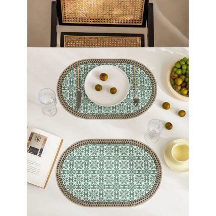 Homestuff Emerald Mediterranean Tile Art Placemats 2