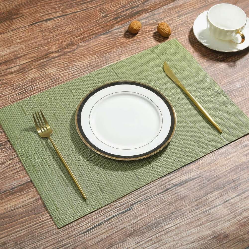 Homestuff Waterproof & Heat resistant PVC Placemats 12 Homestuff Waterproof & Heat resistant PVC Placemats 12