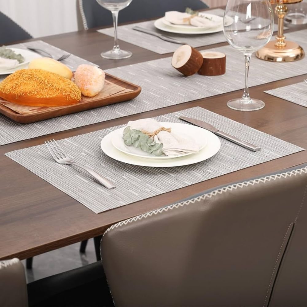 Homestuff Waterproof & Heat resistant PVC Placemats 6 Homestuff Waterproof & Heat resistant PVC Placemats 6
