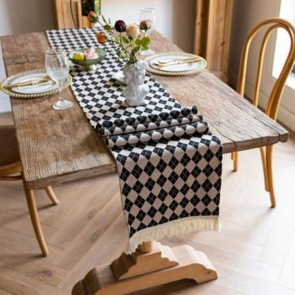 Homestuff Checkerboard Style Table runner Style 2