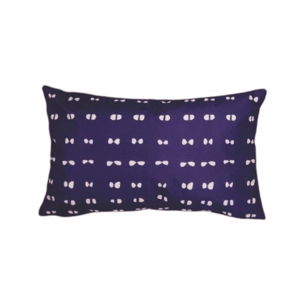 Modern Boho Indigo & Ivory Contrast Cushion Covers Modern Boho Indigo & Ivory Contrast Cushion Covers
