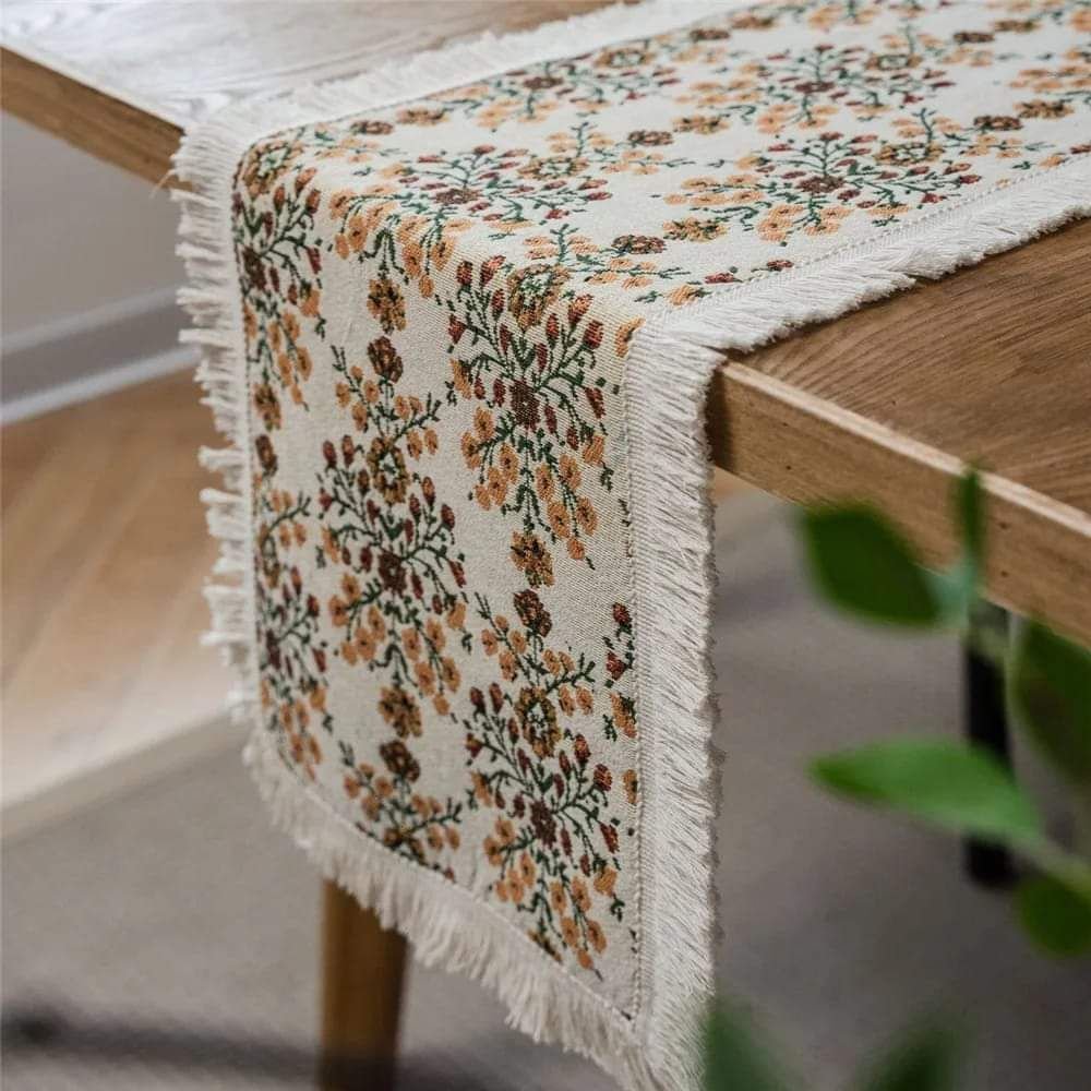 Plein Air Botanica Fringe Table Runner Homestuff 2 Plein Air Botanica Fringe Table Runner Homestuff 2
